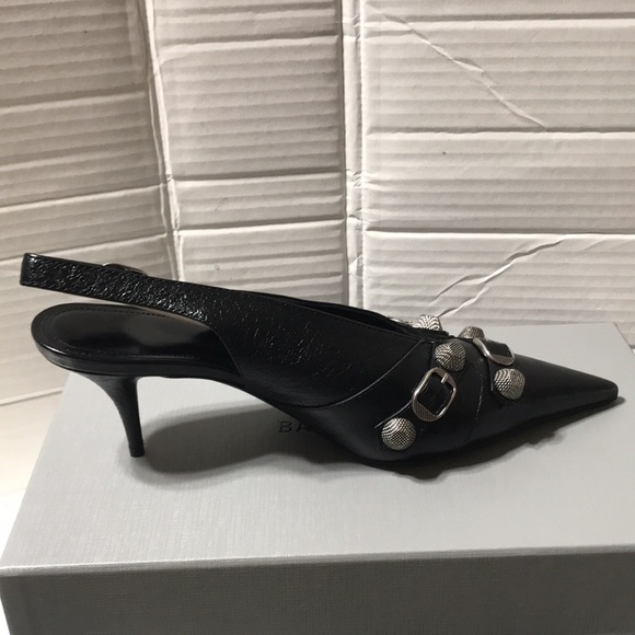 Balenciaga cagole sling back pointy toe heels. Made in Italy. NWT. - Picture 6 of 12